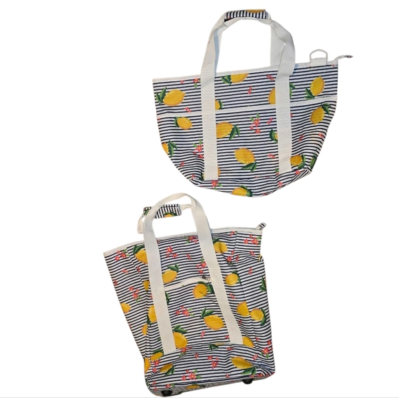 Woman Within Handbags - Woman Within Lemon Design Travel Bag-2 Piece
